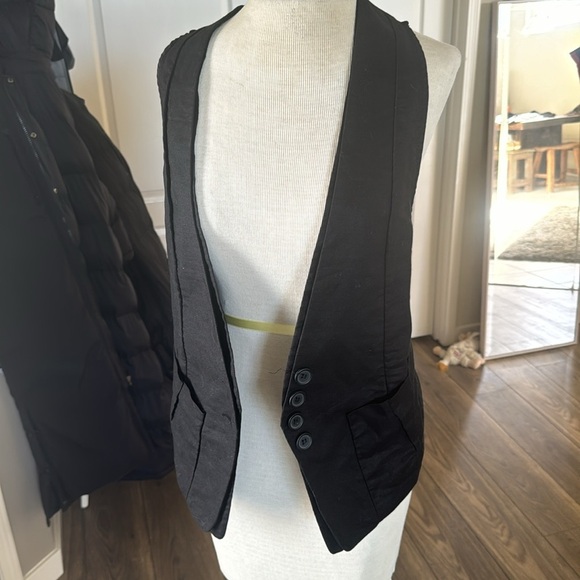 Linen black sexy funky open vest size medium - Picture 8 of 12